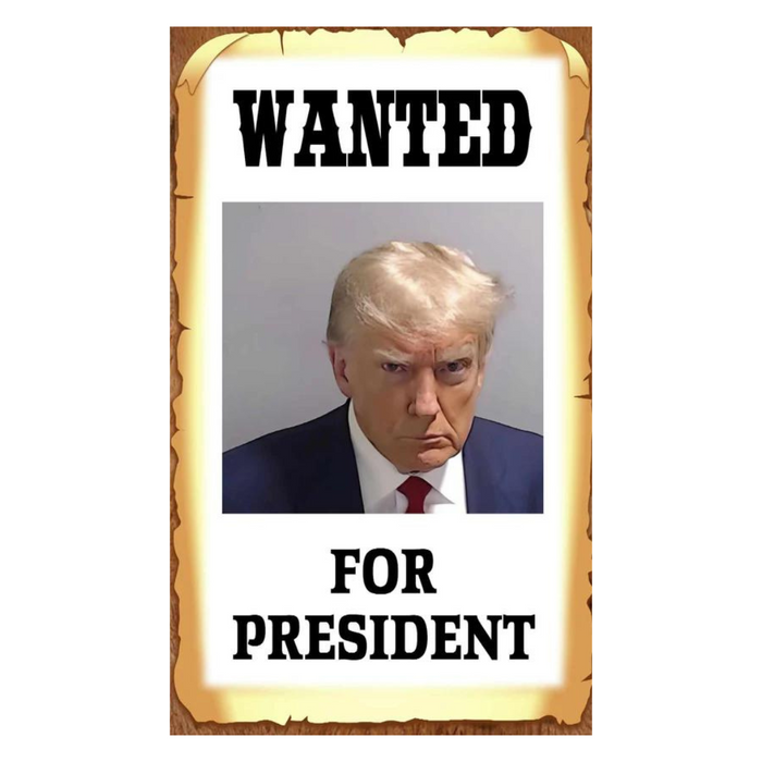 Wanted for President Trump Mugshot 3'x5' Flag
