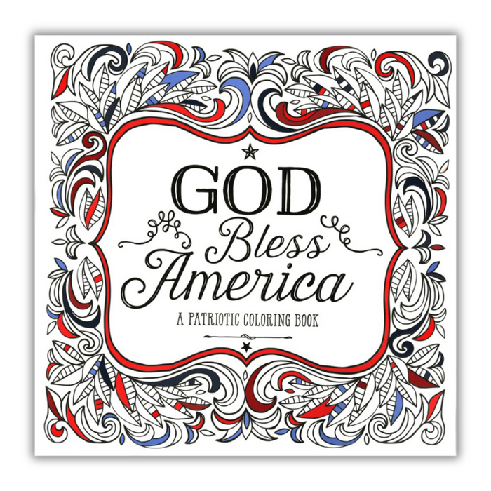 God Bless America Patriotic Adult Coloring Book