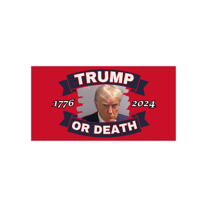 Trump Liberty or Death 1776 2024 Mugshot Bumper Sticker