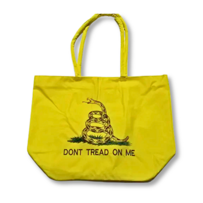Gadsden Don't Tread on Me Embroidered Heavy Duty Tote Bag
