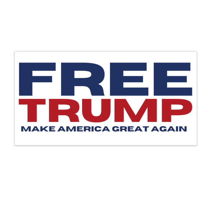 Exclusive "Free Trump" Make America Great Again Bumper Sticker