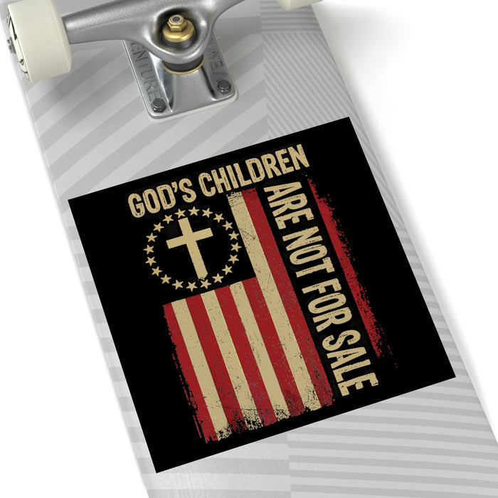 God's Children Are Not For Sale Bumper Sticker (3 Sizes) (Design 1)
