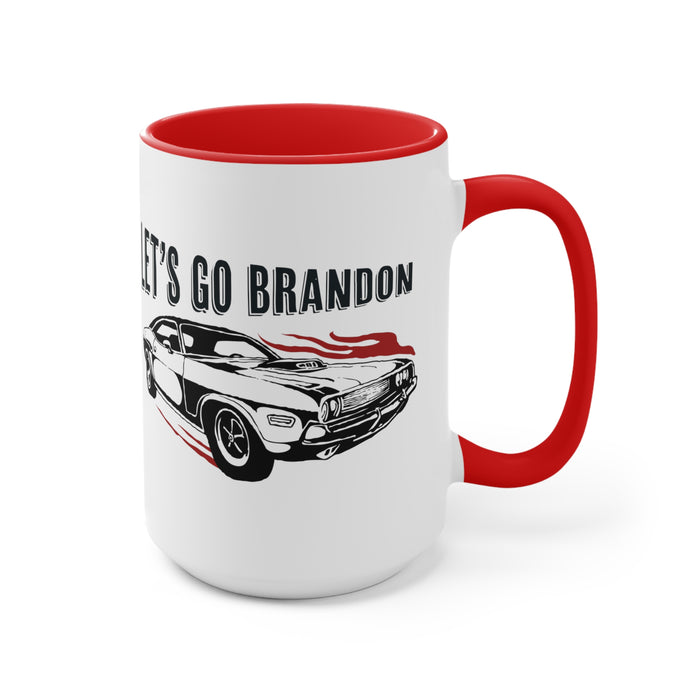 LET'S GO BRANDON, MUSCLE CAR 3 Mug (2 sizes, 2 colors)