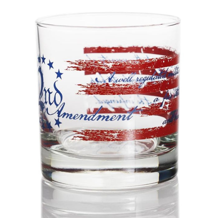 Handcrafted 2nd Amendment Rocks Glass (Made in the USA)