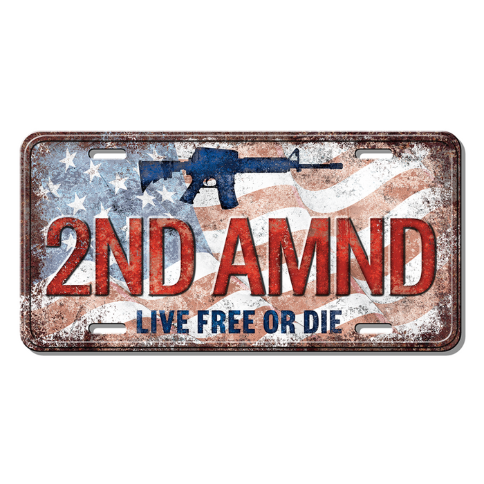 2nd Amendment Live Free Or Die Vanity License Plate