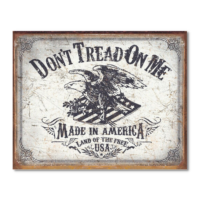 Don't Tread on Me - Land of the Free Tin Sign