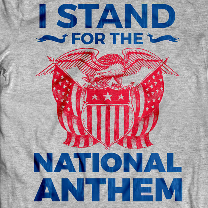 I Stand for the National Anthem Unisex T-Shirt (Distressed Lettering)
