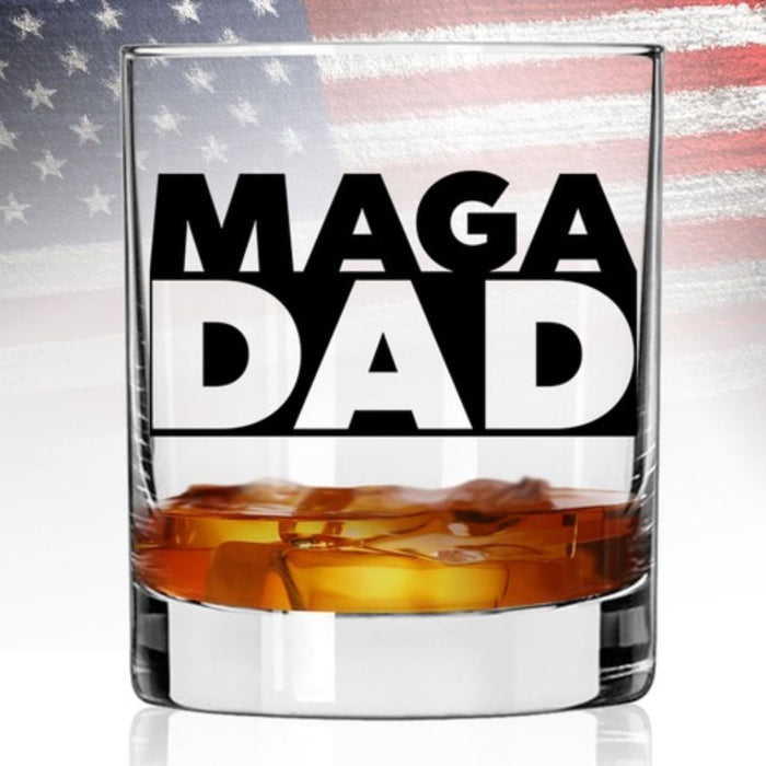 Maga Dad Rocks Glass (Made In The USA)