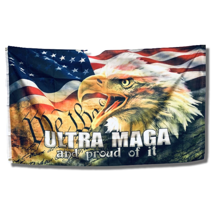 USA Eagle "Ultra MAGA and Proud of it" We the People 3'x5' Flag