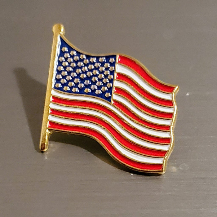 United States American Flag Gold Plated Pin