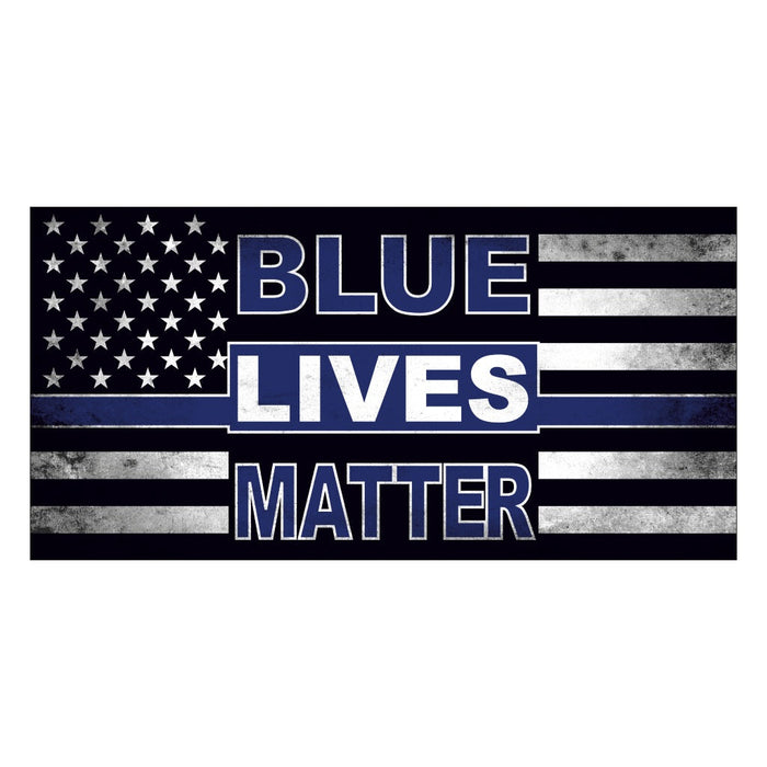 Blue Lives Matter Thin Blue Line Sticker (Distressed)