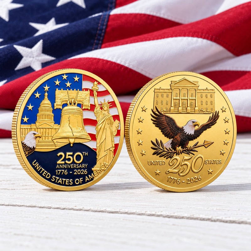 America 250th Anniversary commemorative challenge coin