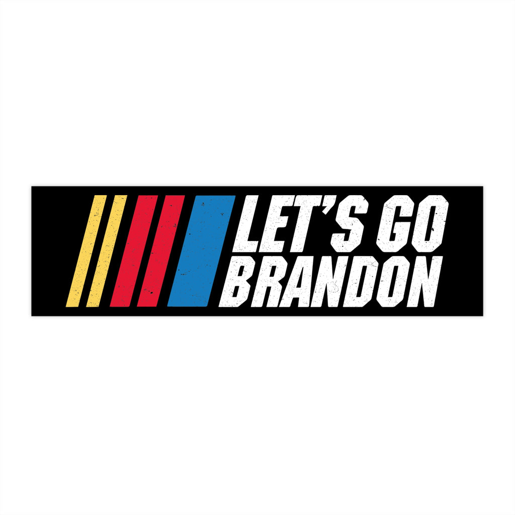 Let's Go Brandon Bumper Sticker - US Patriot Flags