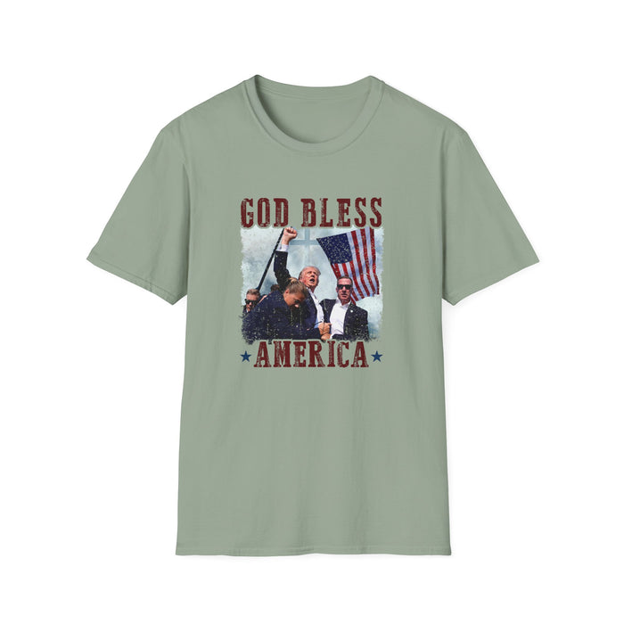 Trump "God Bless America" Patriotic Fight T-Shirt