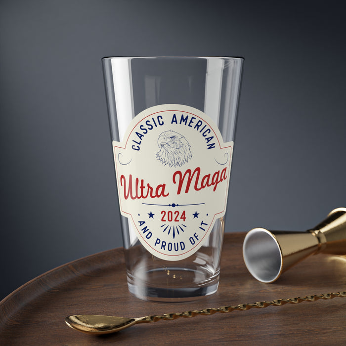 Ultra Maga Classic American and Proud of it 2024 Glass