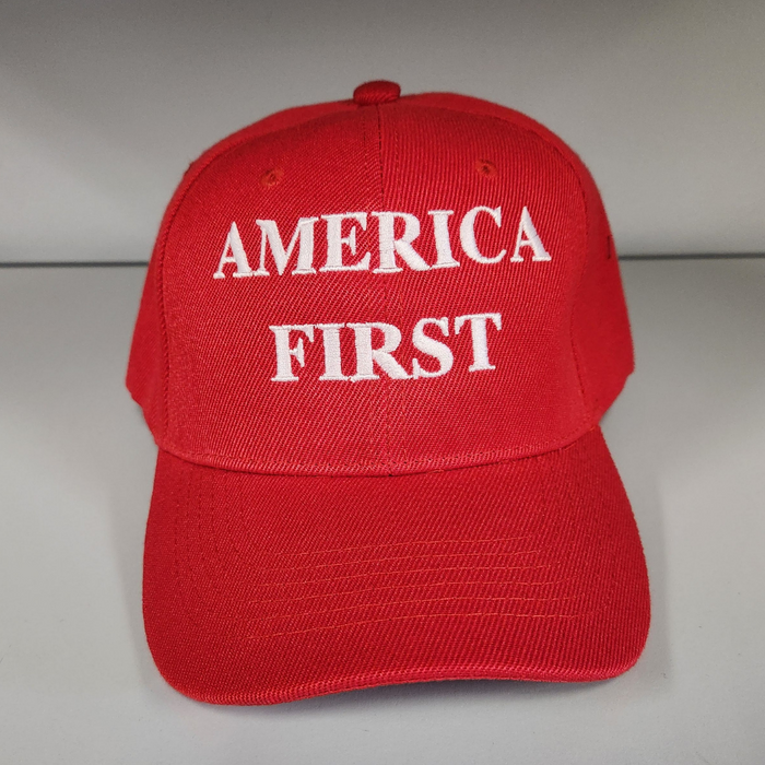 America First Custom Embroidered Hat (Red)