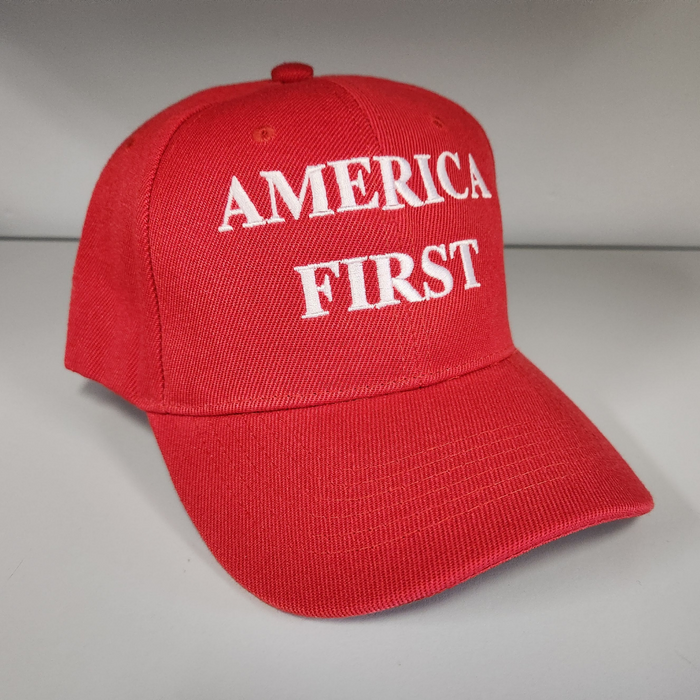 America First Custom Embroidered Hat (Red)