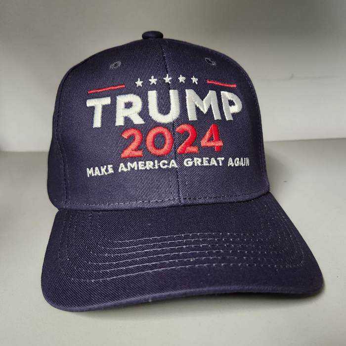 Trump 2024 MAGA Custom Embroidered Hat (Navy)