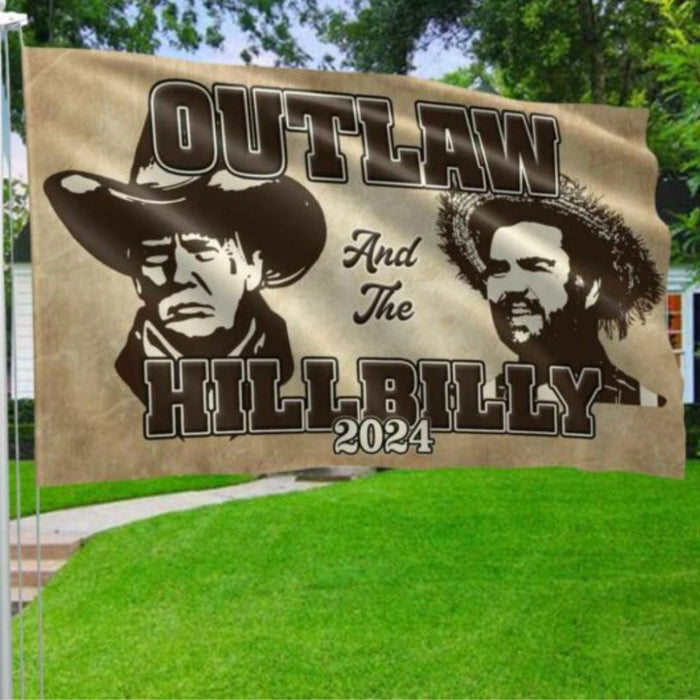 Outlaw and the Hillbilly 2024 3'x5' Flag (Western Style)