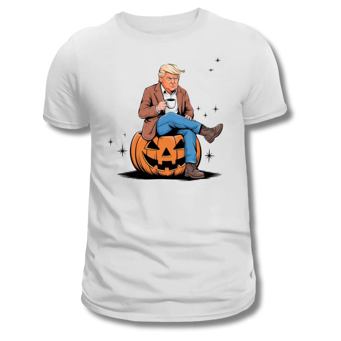 Fall for Trump: Coffee & Pumpkin Patriot T-Shirt