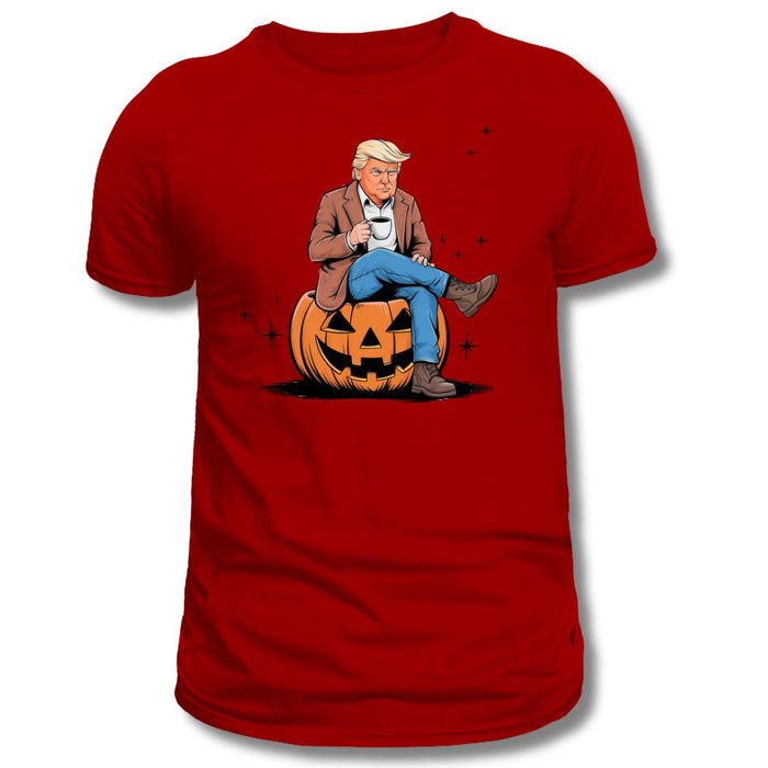 Fall for Trump: Coffee & Pumpkin Patriot T-Shirt