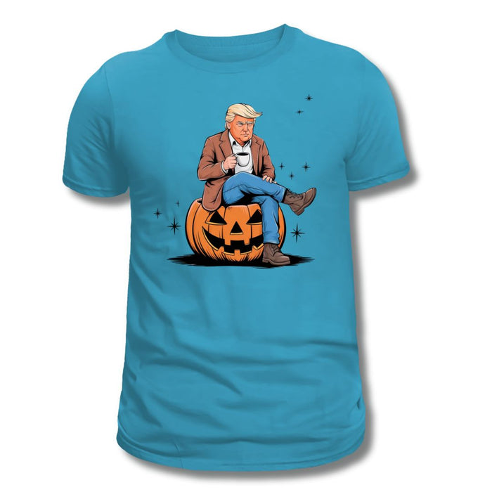 Fall for Trump: Coffee & Pumpkin Patriot T-Shirt