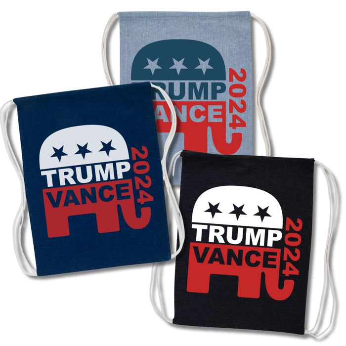 Trump Vance 2024 GOP Drawstring Canvas Bag