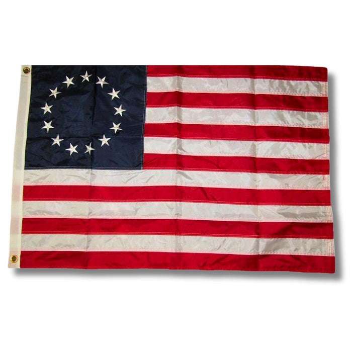 Betsy Ross Historical Sewn Nylon Flag w/ Embroidered Stars