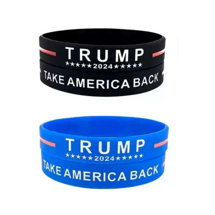 Trump 2024 "Take America Back" Silicone Bracelets (2 pack)