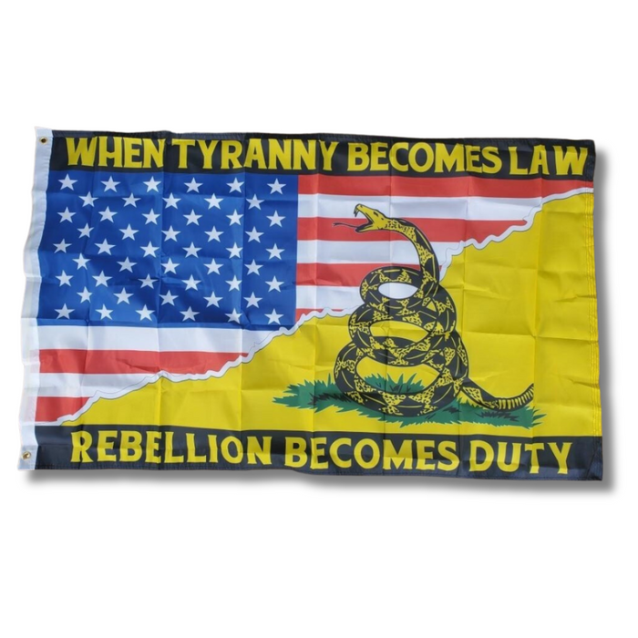 USA - Don't Tread on Me "When Tyranny Becomes Law" 3'x5' Flag