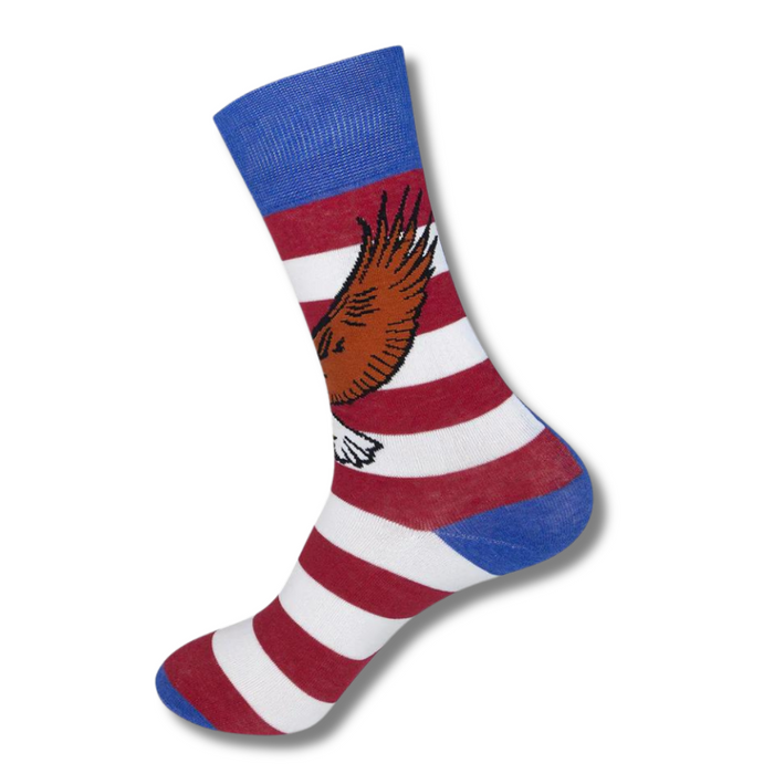 Patriotic "Fly High" Eagle Socks (Made in the USA)