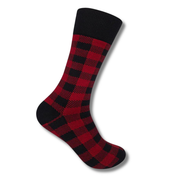 Red Plaid Socks (Made in the USA)