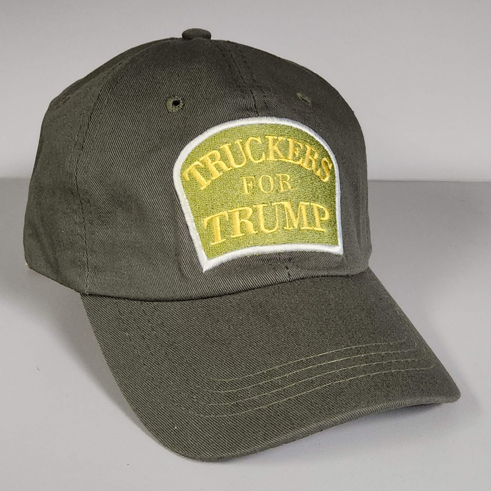 Truckers for Trump Embroidered Patch Hat (Olive)