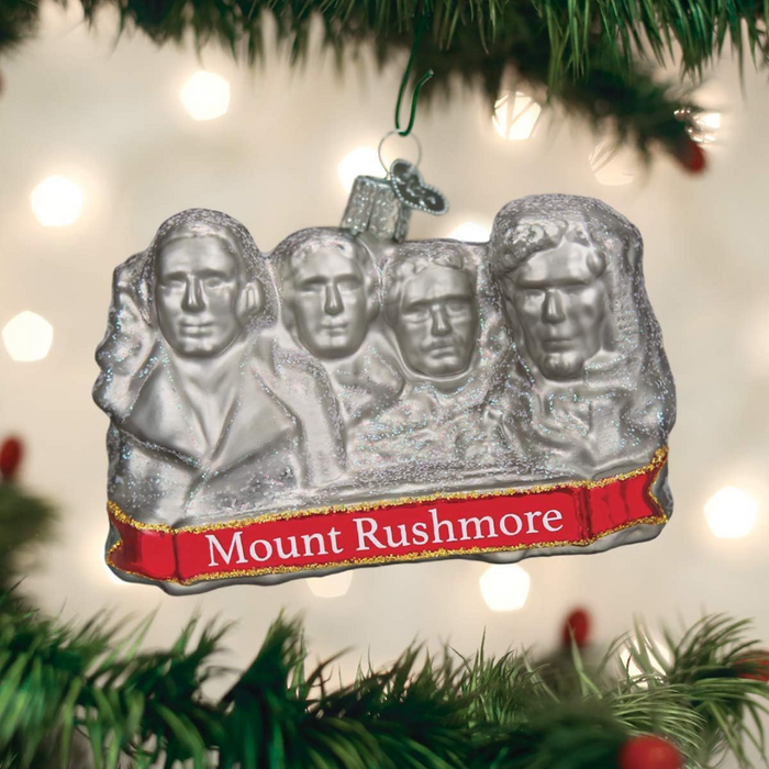 Mount Rushmore Glass Ornament