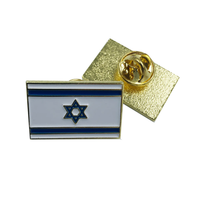 Israel Flag Lapel Pin (Rectangle)