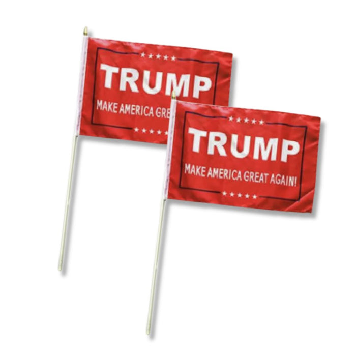 Trump Vance 2024 Make America Great Again Stick Flags (2 Pack)