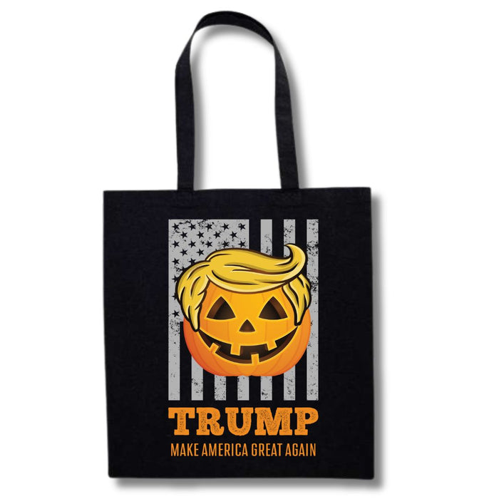 Trump Pumpkin Make America Great Again Canvas Tote Bag (4 Color Options)