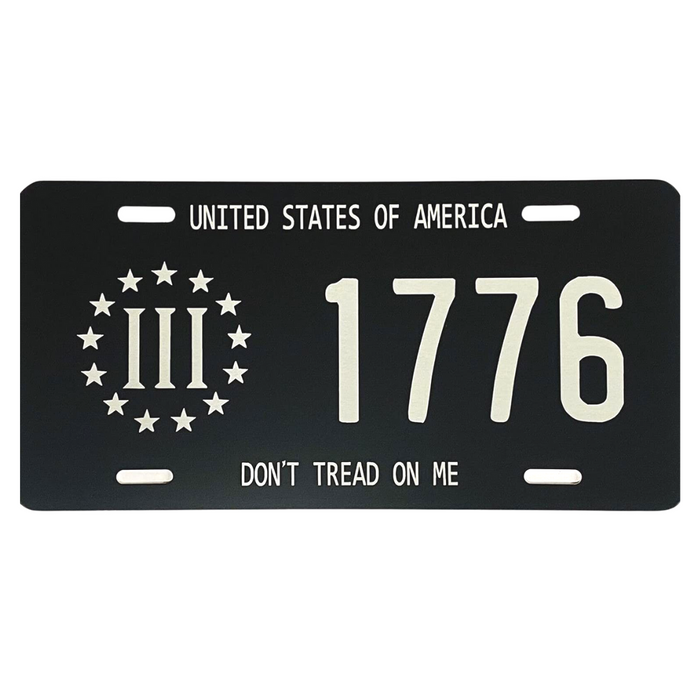 USA 1776 Don't Tread on Me Embossed License Plate