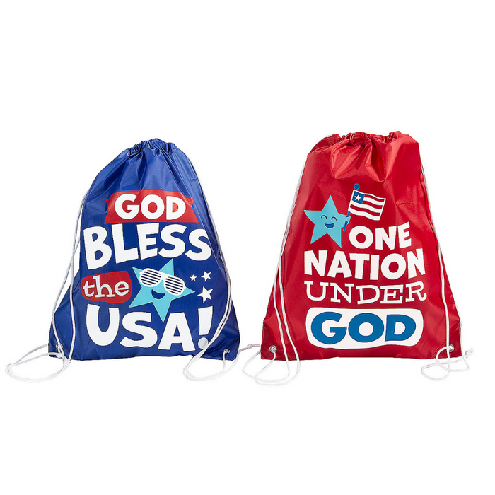 Patriotic Faith Drawstring Backpack (2 Colors)
