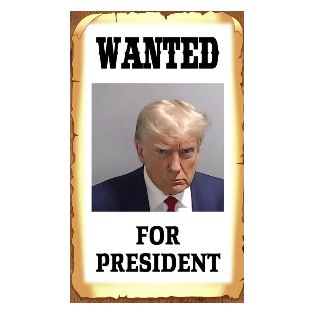 Wanted for President Trump Mugshot 3'x5' Flag — PatriotDepot.com