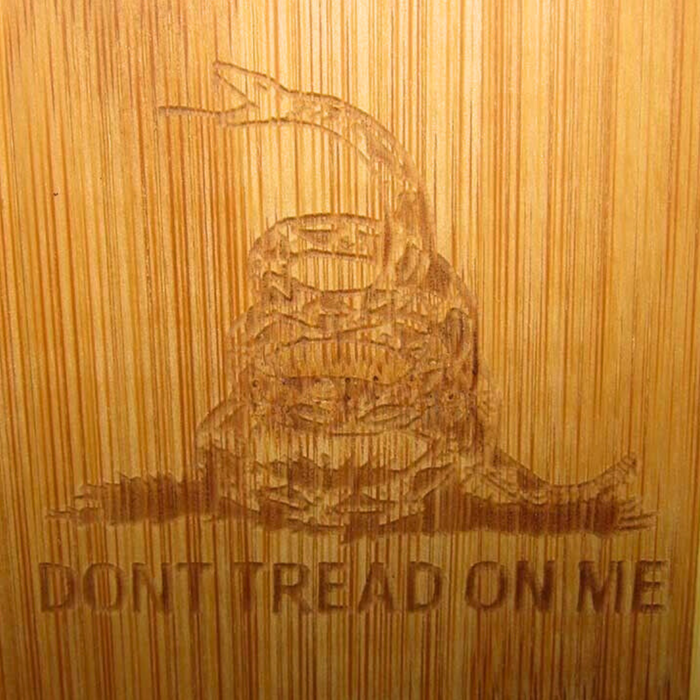 Gadsden "Don't Tread on Me" Bamboo Cutting Board (12"x9")