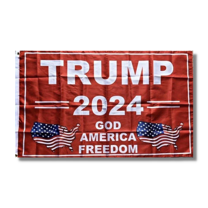 Trump 2024 God America Freedom 3'x5' Flag
