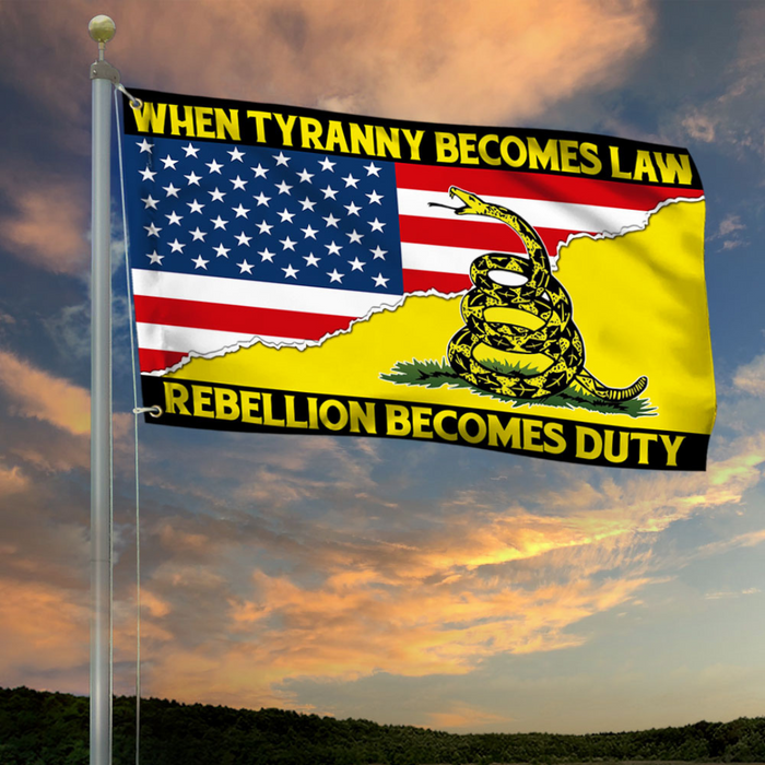 USA - Don't Tread on Me "When Tyranny Becomes Law" Flag