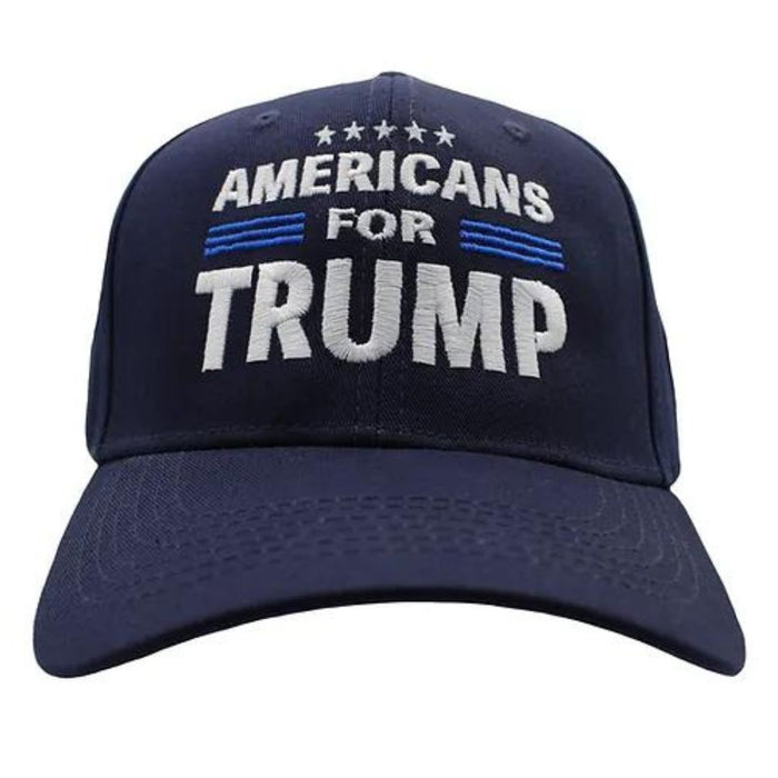 Americans for Trump Custom Embroidered Hat (Navy)