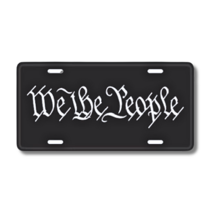 We the People Embossed License Plate