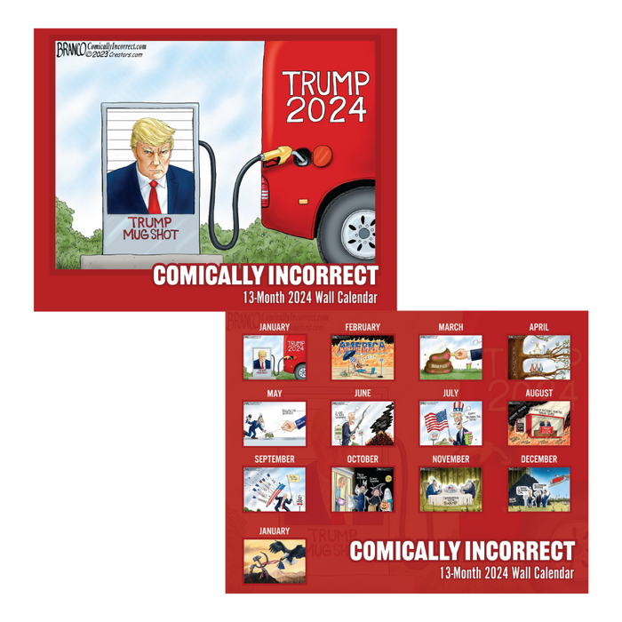 Limited Edition Autographed A.F. Branco: Comically Incorrect 2024 Calendar (13 Month)
