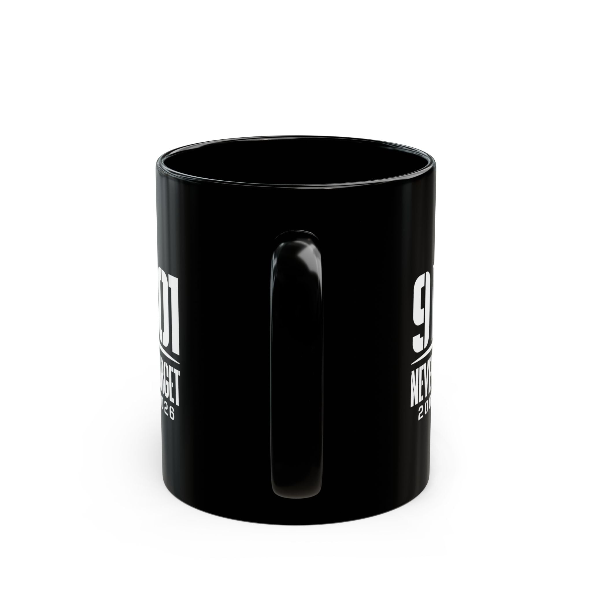 9/11 Never Forget Memorial Mug (Black, 11oz & 15oz) | 25th Anniversary Memorial