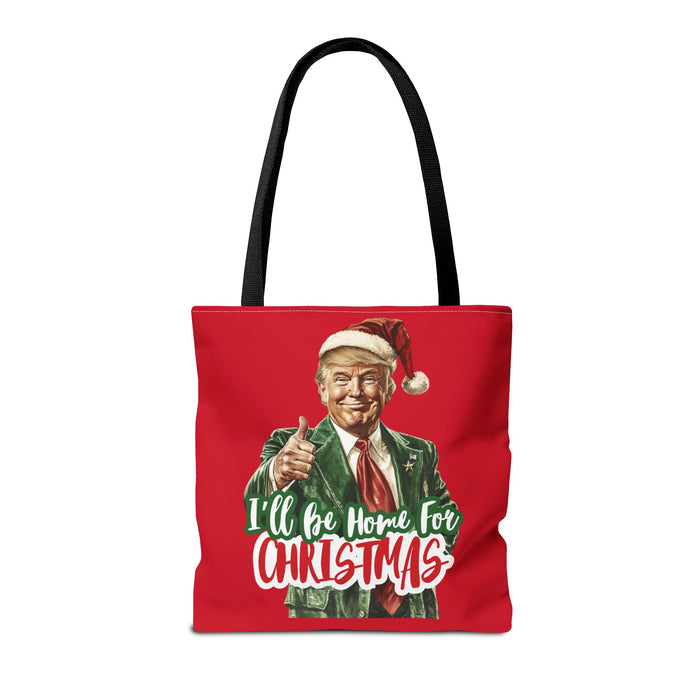 Santa Trump "I'll Be Home for Christmas" Tote Bag (3 Sizes)