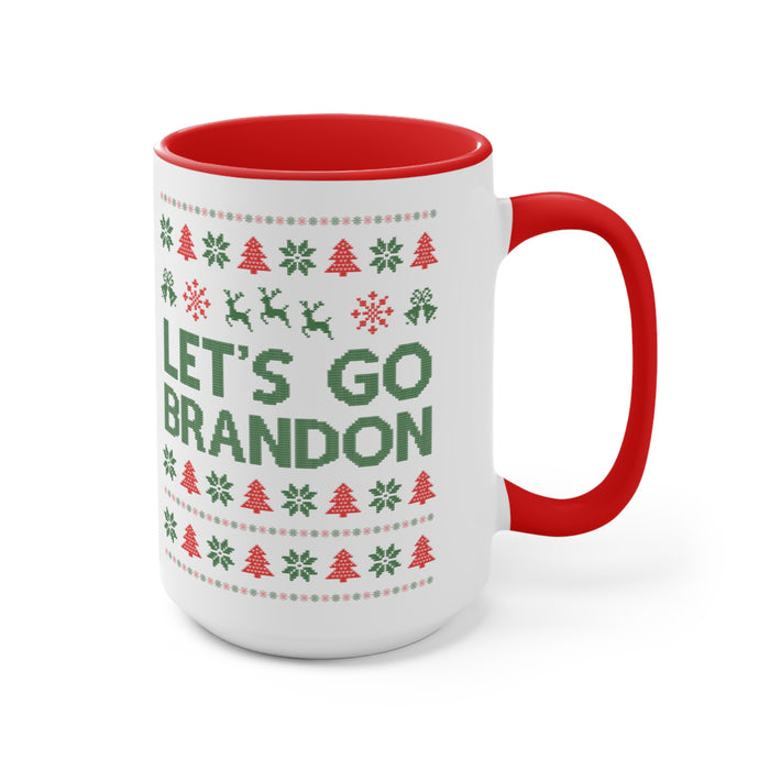 Let's Go Brandon (Ugly Sweater Design) 15oz Mug (2 Colors)