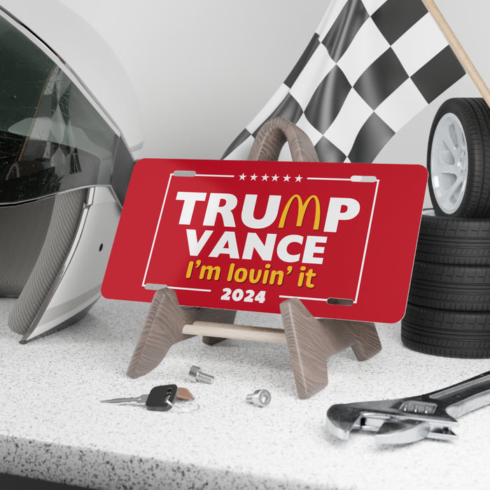 Trump Vance "I'm Lovin' It" 2024 Vanity Plate